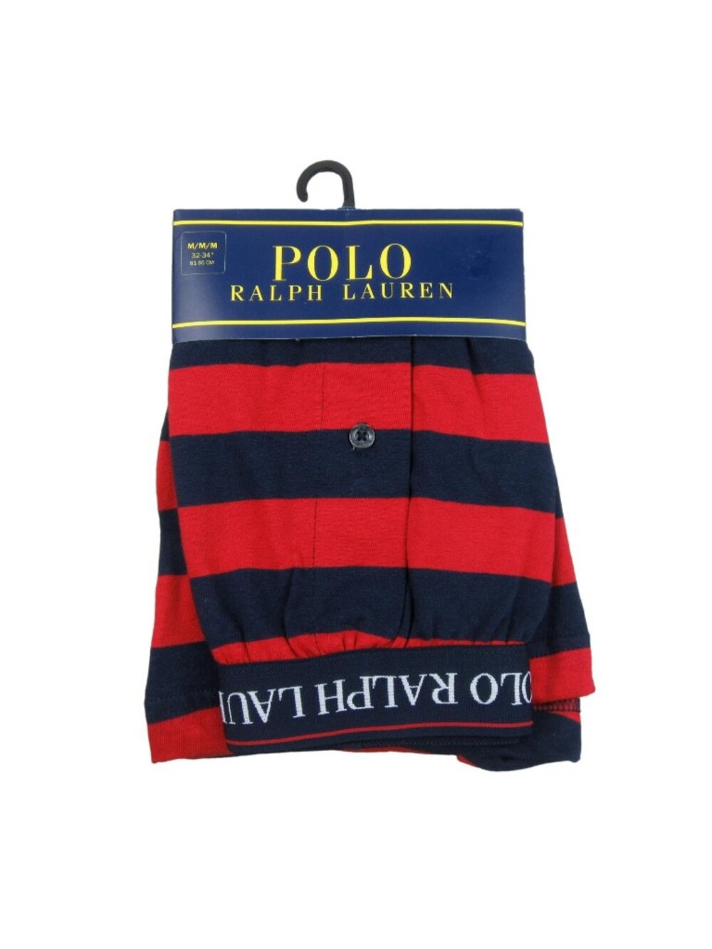 Polo Ralph Lauren Boxer Briefs Men's Size Medium Red Navy Striped NEW LBKBB1